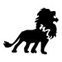 Glitter Tattoo Stencil Lion