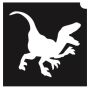 Glittertattoo Stencil Raptor (5 pack)