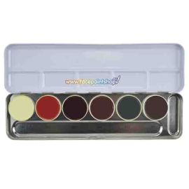 Kryolan Rubber Mask Grease Palette 6 Colors 