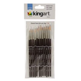 KINGART STUDIO Detail Paint Brushes | Set of 12