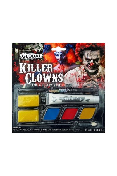 Global Killer Clowns Face & Body Paint Set