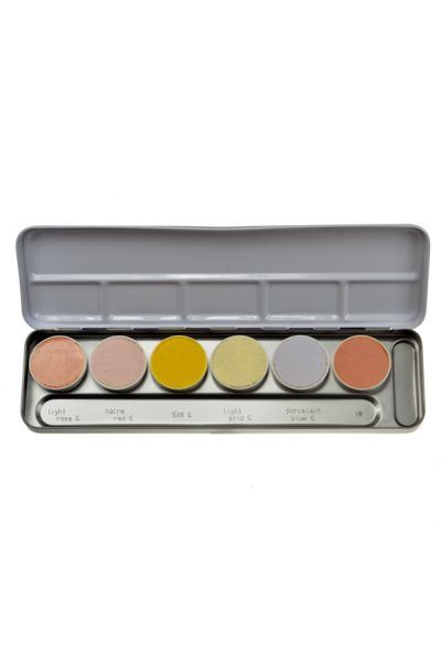 Kryolan Aquacolor Interferenz Palet 6 Colors Special Filling