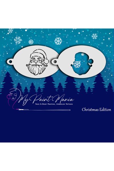 Facepainting Stencil Santa Claus