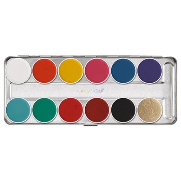 Kryolan Aquacolor FP Palette 12 colors