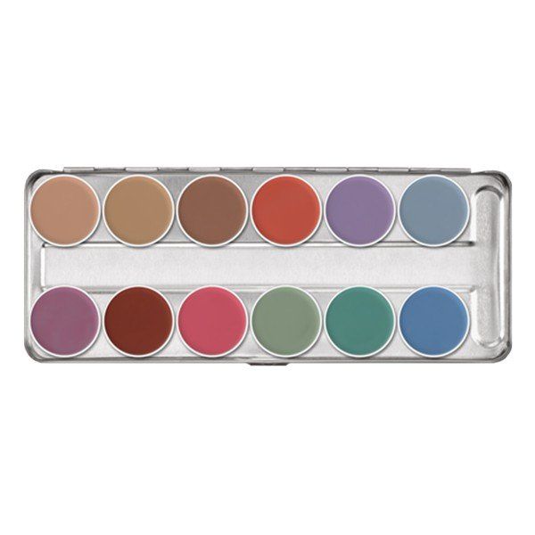 Kryolan Aquacolor P Palette 12 colors