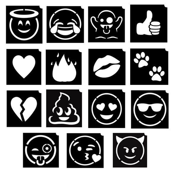 Glimmer Emoji Set with poster