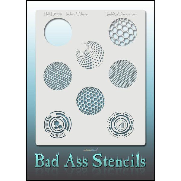 Bad Ass Techno Spheres Bad Stencil