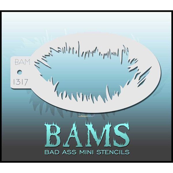 Bad Ass Bams FacePaint Stencil 1317