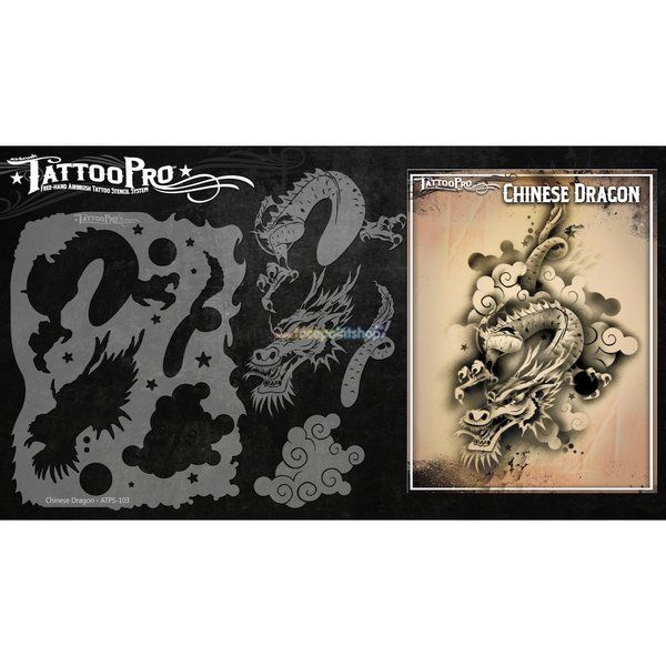 Wiser Airbrush Tattoo Chinese Dragon