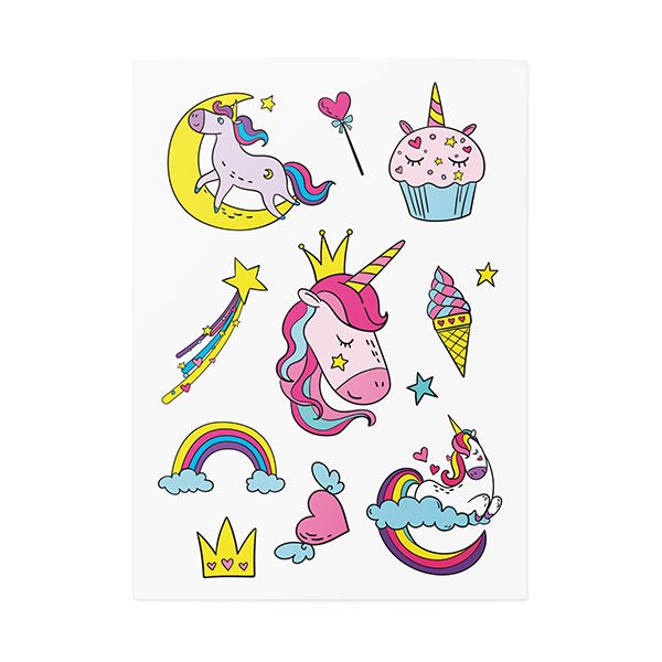 Temporary Tattoo Unicorn Mix