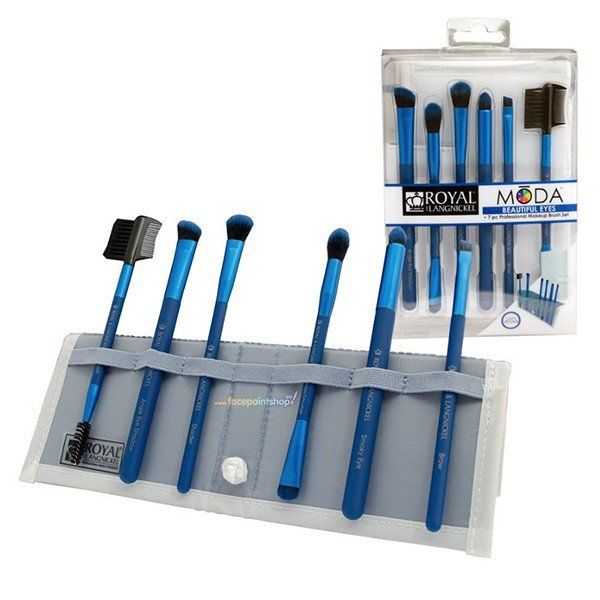 Royal Brush Moda Professional Makeup Brush Set 7 pc Blue