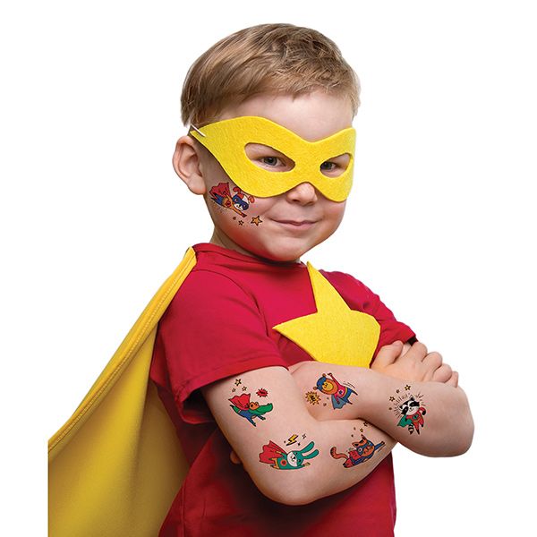 Temporary Tattoo Superhero Set