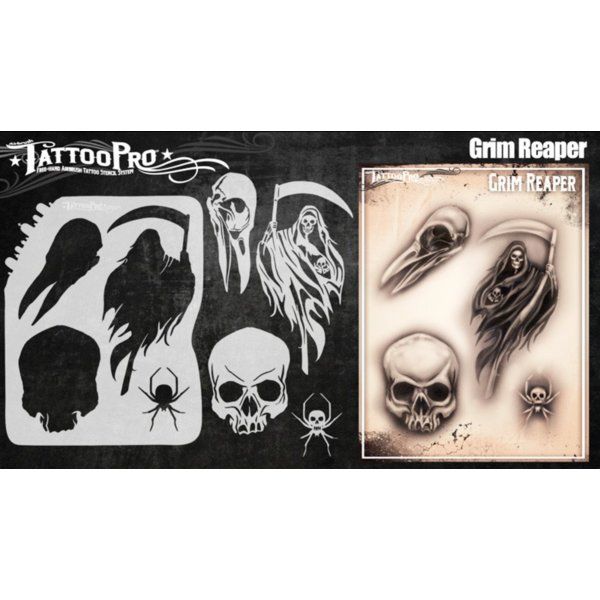 Wiser Airbrush Tattoo Grim Reaper