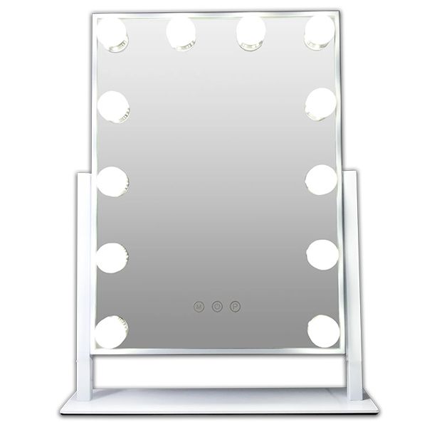 Metal Hollywood Mirror LED White