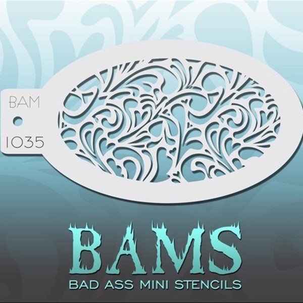Bad Ass Bams FacePaint Stencil 1035