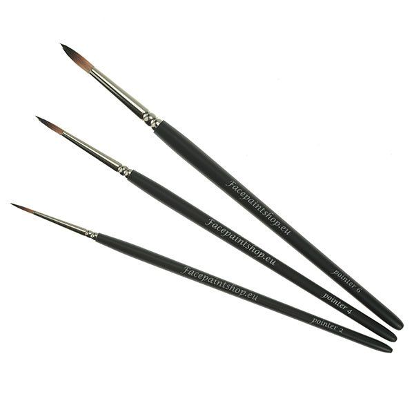 Facepaintshop Pointer Brush Set 3pc