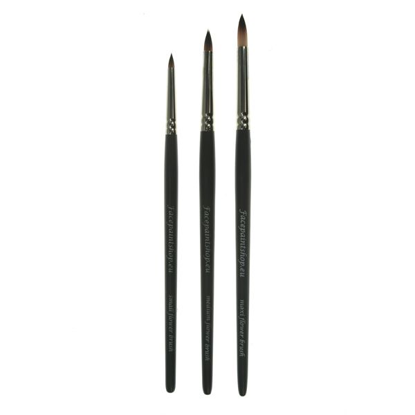 Facepaintshop Flower Brush Set 3pc