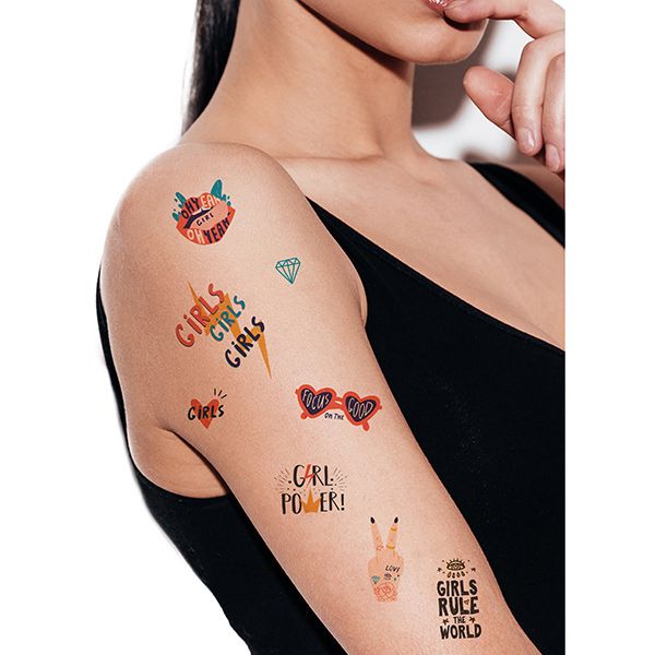 Temporary Tattoo Girls Power Set