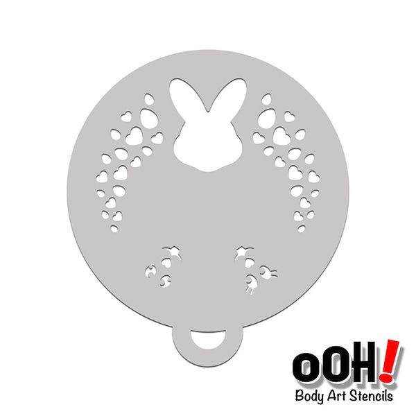 oOh Body Art Bunny Flip Face Painting Stencil