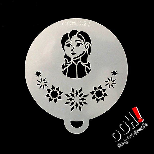 oOh Body Art Winter Princess Stencil C21