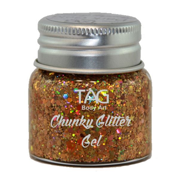 Tag Chunky Glitter Gel Dark Gold