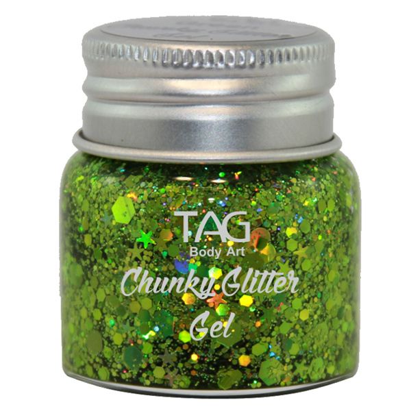 Tag Chunky Glitter Gel Green