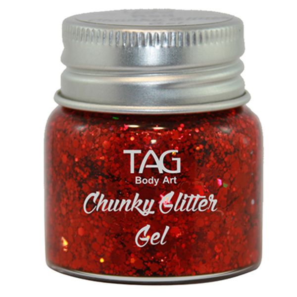 Tag Chunky Glitter Gel Red