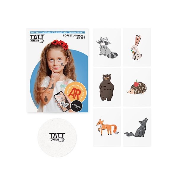 Temporary Tattoo Forest Animals Set