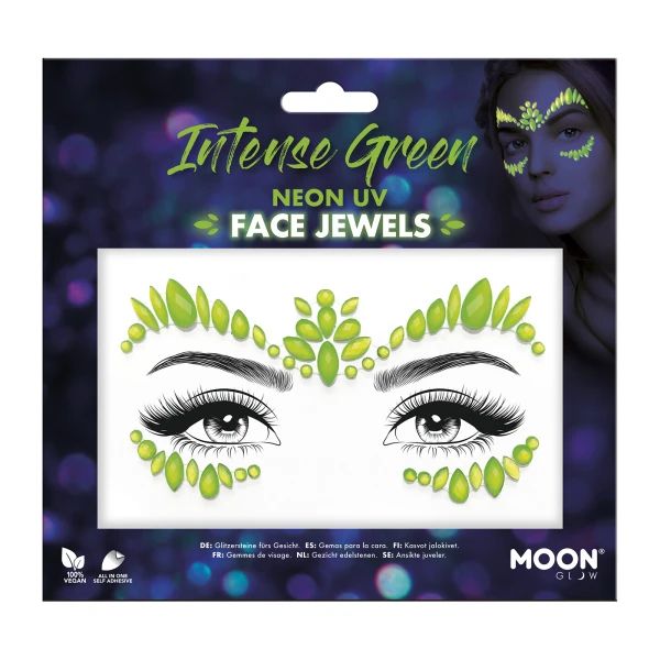 Face Jewels Neon uv Green