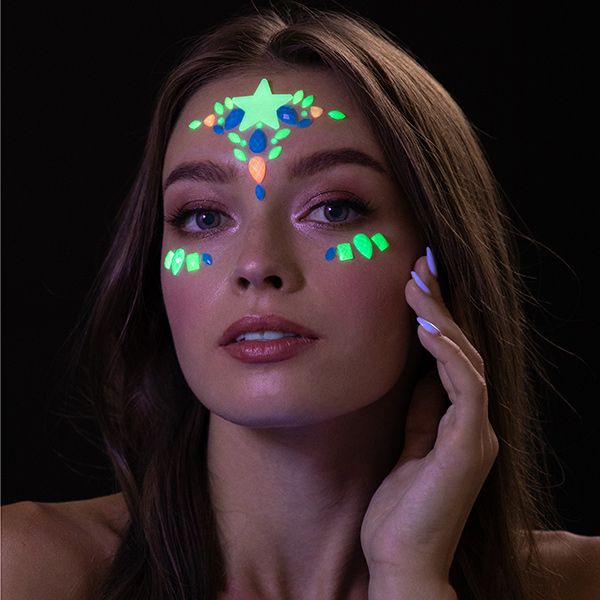 Face Jewels Glow In The Dark Illumination