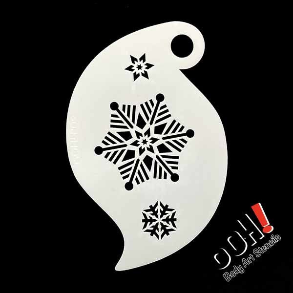 oOh Body Art Snowflake Storm Stencil R08